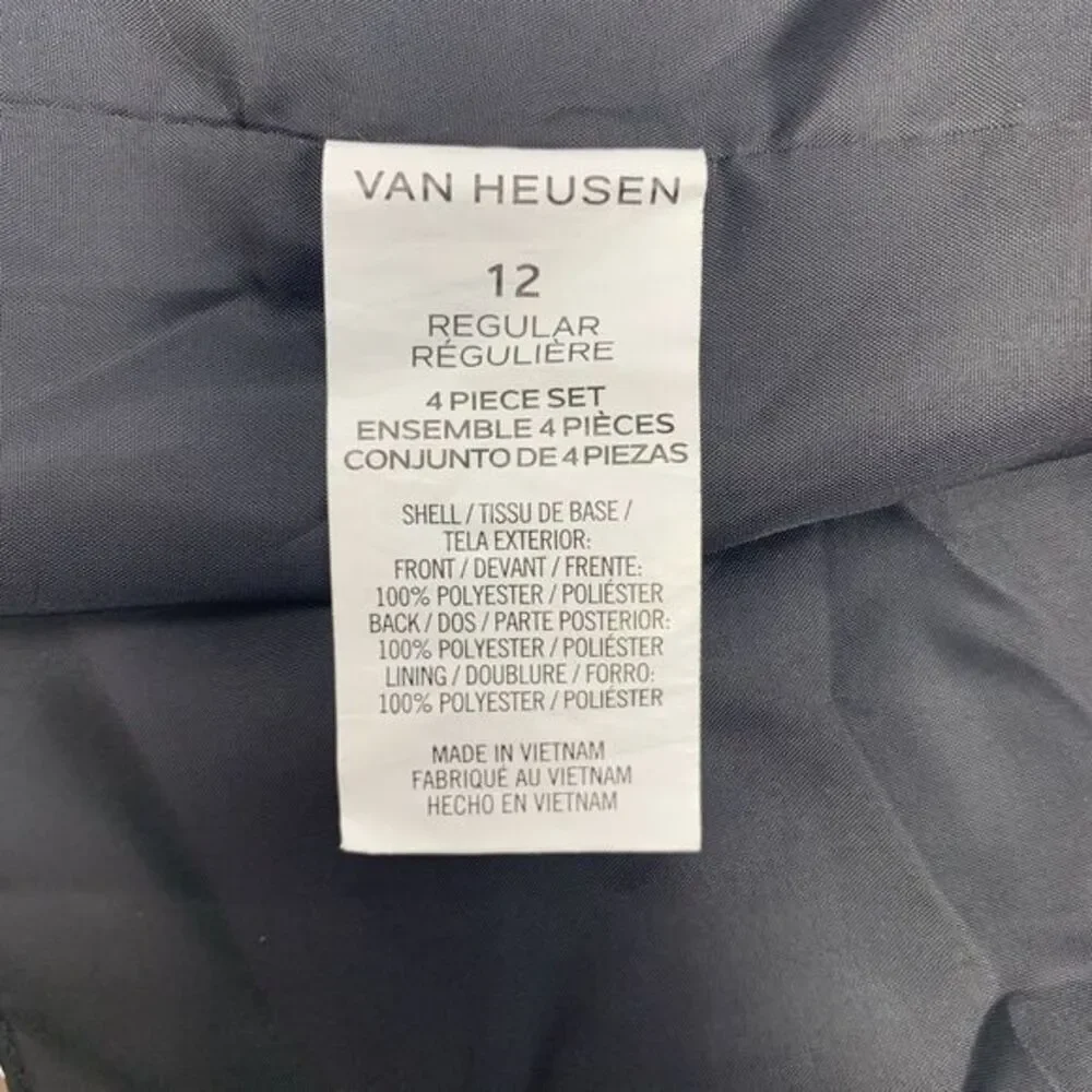 Van Heusen Black & Gray Vest‎ 3 Button Front Boys Shirt Size 12